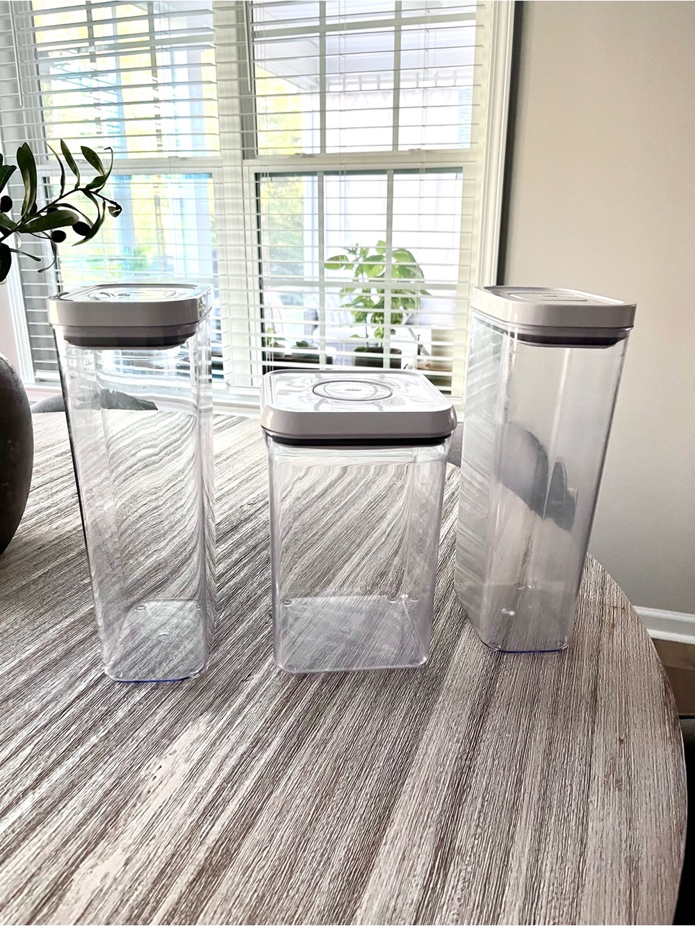 Set of 3 Large OXO Pop Storage Pantry Containers, 3.7 & 4 Quart